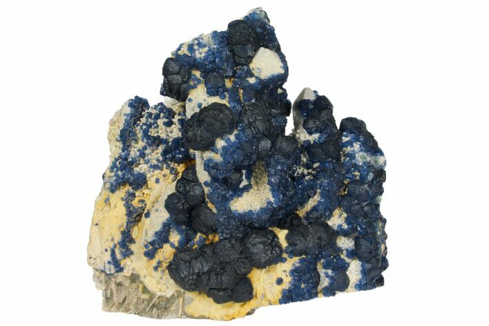 Dark Blue Fluorite on Quartz - China #131431